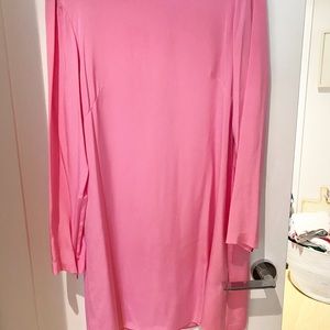 pink silk long sleeve silk